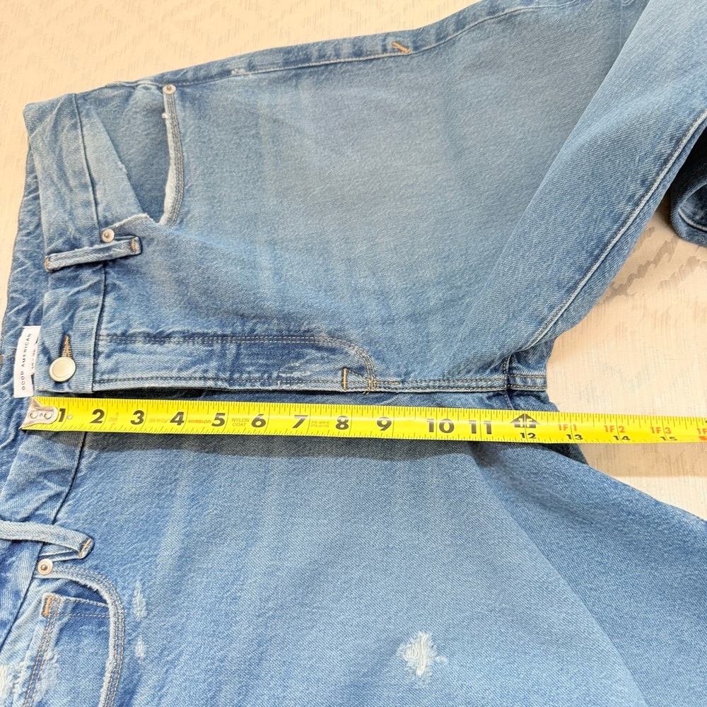Good American Women’s Good Classic Bootcut High Rise Distressed Jeans Size 14/32 - Picture 6 of 7